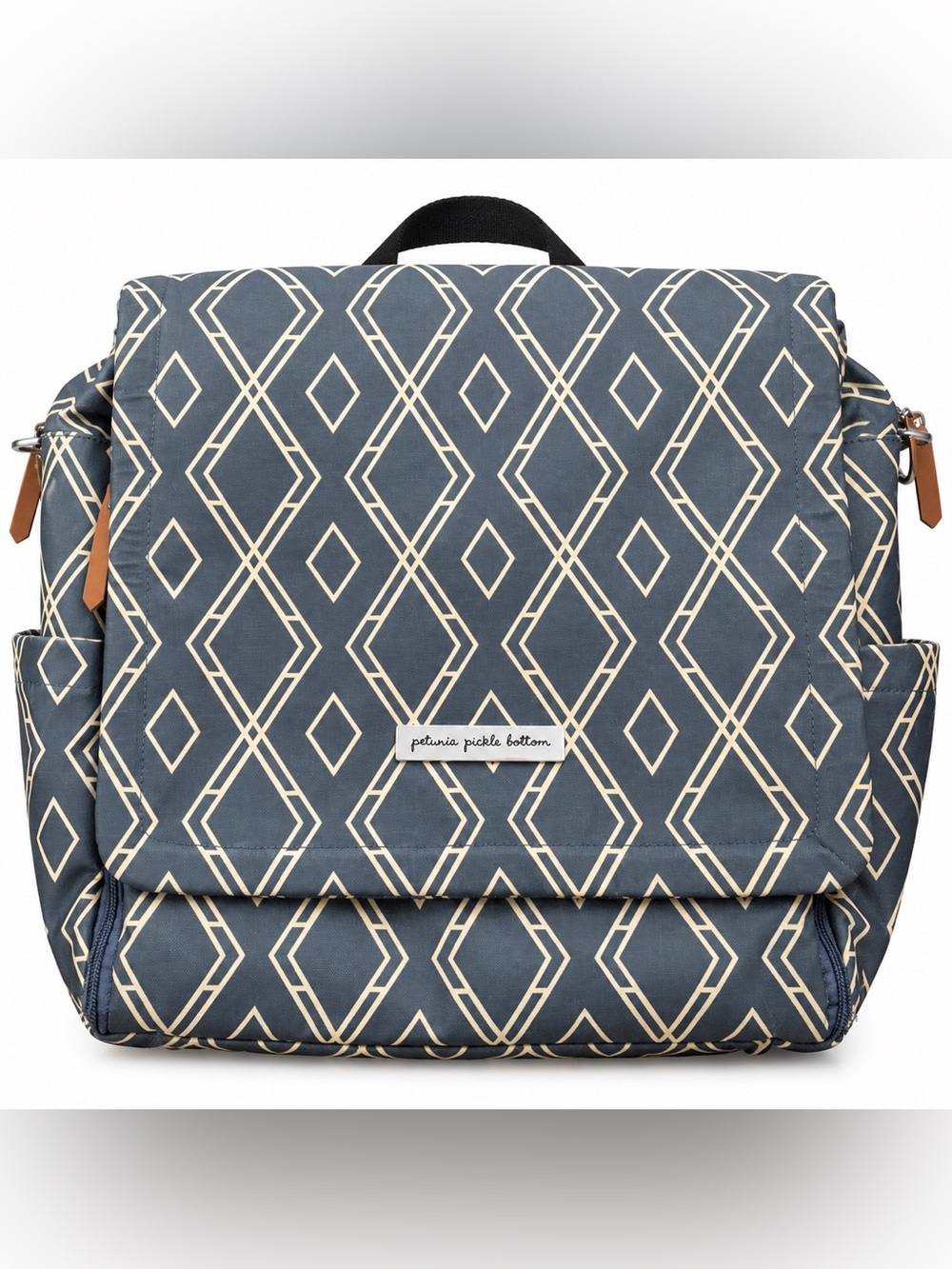 Petunia Pickle Bottom Navy and Cream Geometric Kids Backpack